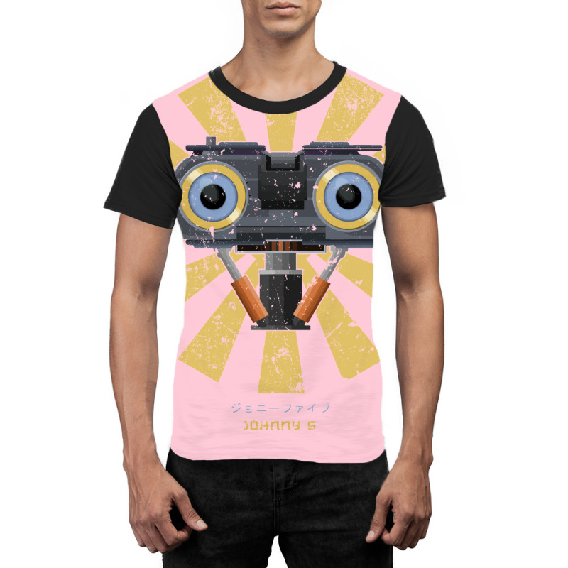 Johnny 5 Retro Japanese Short Circuit Graphic T-shirt | Artistshot