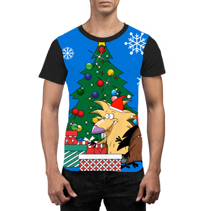 Angry Beavers Around The Christmas Tree Graphic T-shirt by deevdrahax | Artistshot