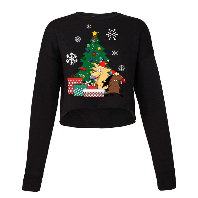 Angry Beavers Around The Christmas Tree Cropped Sweater by deevdrahax | Artistshot