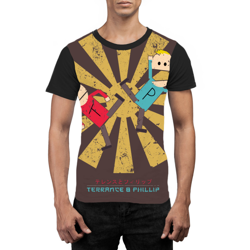 Terrance And Phillip Retro Japanese Graphic T-shirt | Artistshot