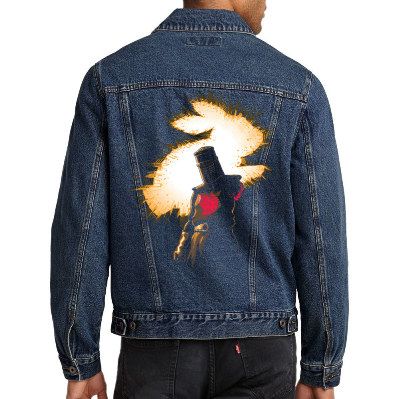 The Black Knight Rises Men Denim Jacket | Artistshot