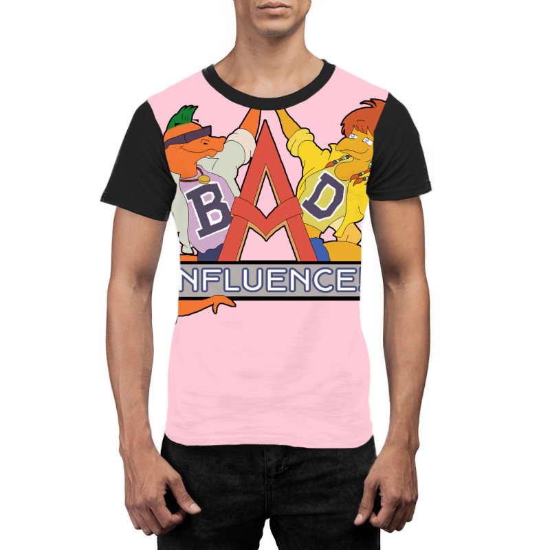 Bad Influence Graphic T-shirt by deevdrahax | Artistshot