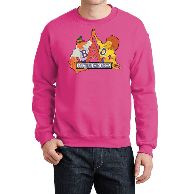 Bad Influence Crewneck Sweatshirt by deevdrahax | Artistshot