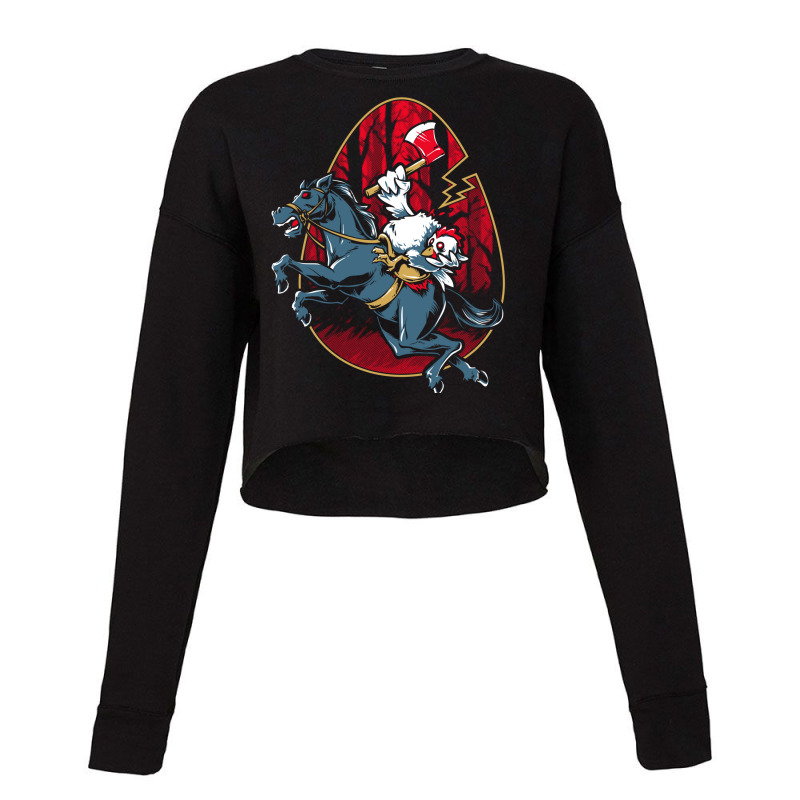 The Eggless Horseman Cropped Sweater by elaremsuteau3 | Artistshot