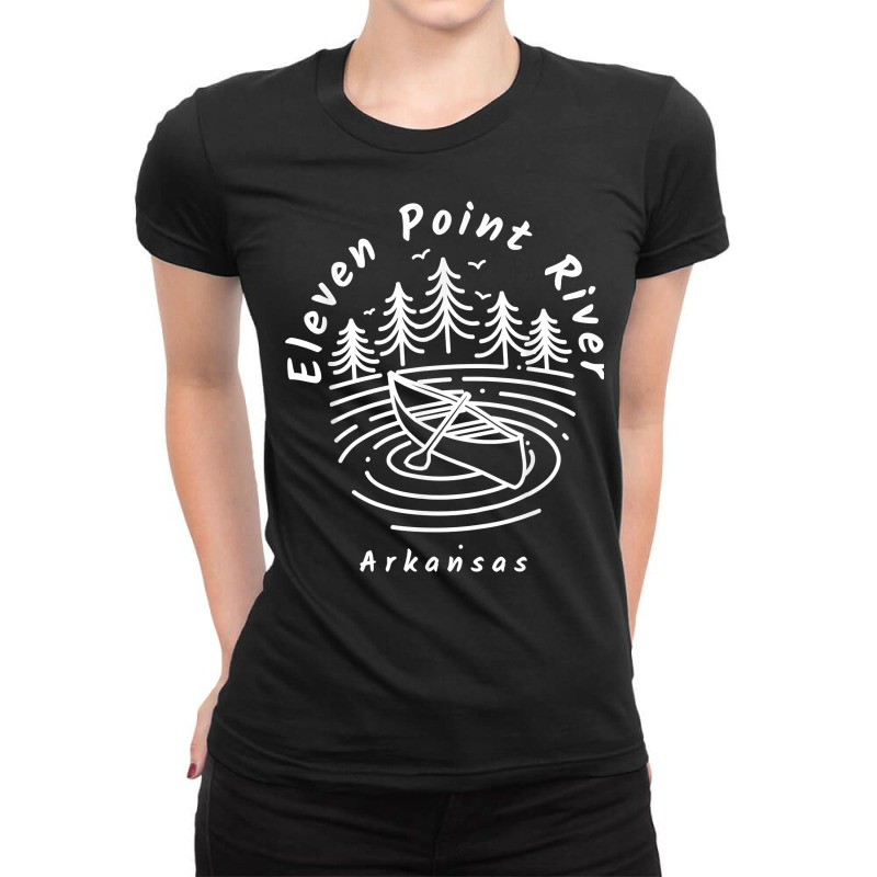 Eleven Point River Arkansas T Shirt Ladies Fitted T-Shirt by delredske | Artistshot