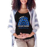 I Wear Blue For My Friend T1d Type 1 Diabetes Awareness T Shirt Maternity Scoop Neck T-shirt | Artistshot