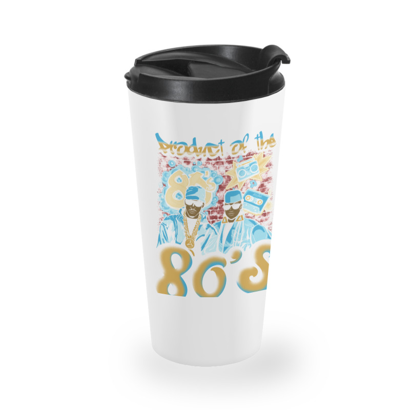 Cute Product Of The 80s Party Neon Colors Music Pop Tee Design Print Travel Mug | Artistshot