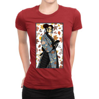 Red Bun Samurai Ladies Fitted T-shirt | Artistshot