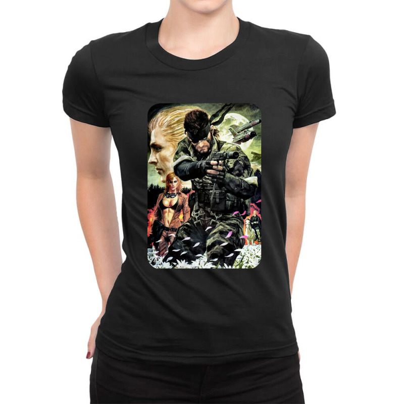 Metal Gear Solid Big Boss & Eva 1 Ladies Fitted T-Shirt by CHARLOTTELYNNTAYLOR | Artistshot