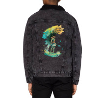 Artistshot Hot Trend Dragon Japanese Art Style Japanese Mythology Japa Unisex Sherpa-lined Denim Jacket | Artistshot