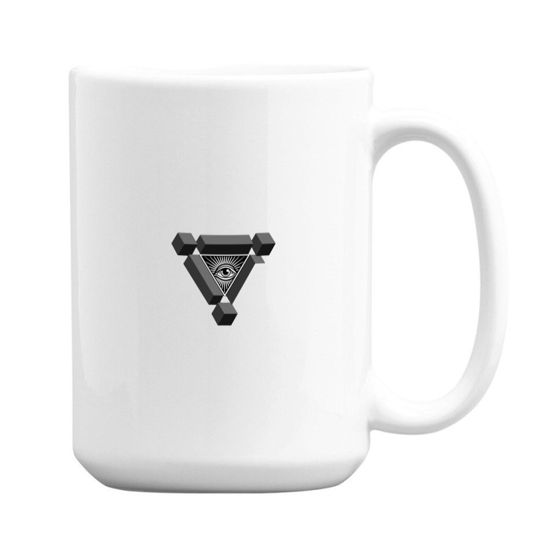 3d Freemasonry Illuminati Eye Of Providence 15 Oz Coffee Mug | Artistshot