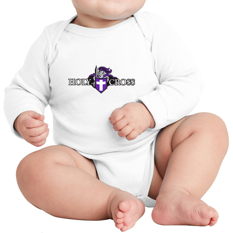 Holy Cross Crusaders Long Sleeve Baby Bodysuit | Artistshot