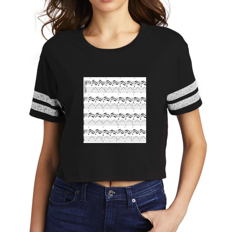 Music Notes Art Decor Sheet Music Staff Gift Scorecard Crop Tee by JustinWinecoff | Artistshot