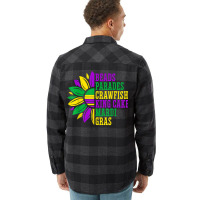 Beads Parades Crawfish King Cake Mardi Gras Celebration T Shirt Flannel Shirt | Artistshot