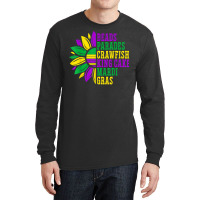 Beads Parades Crawfish King Cake Mardi Gras Celebration T Shirt Long Sleeve Shirts | Artistshot