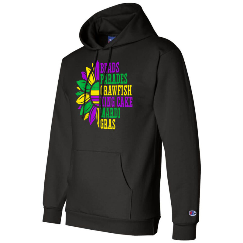 Beads Parades Crawfish King Cake Mardi Gras Celebration T Shirt Champion Hoodie | Artistshot