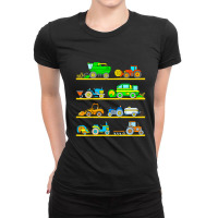 Kids Combine Harvester Farm Vehicles Tractor Boys Ladies Fitted T-shirt | Artistshot