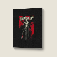 Friday The 13th Jason Drip T Shirt Portrait Canvas Print | Artistshot