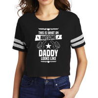 Awesome Daddy Looks Like Scorecard Crop Tee | Artistshot