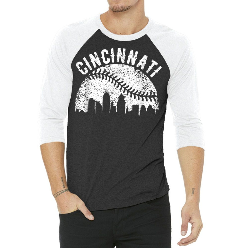 Custom Cincinnati Vintage Baseball Tee Distressed Gameday Retro T Shirt