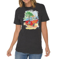 Beach Car Sunset Vintage T-shirt | Artistshot