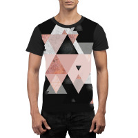 Geometric Compilation In Rose Gold And Blush Pink Graphic T-shirt | Artistshot