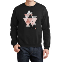 Geometric Compilation In Rose Gold And Blush Pink Crewneck Sweatshirt | Artistshot