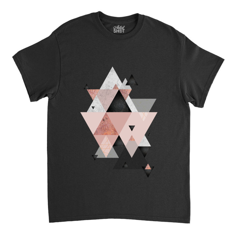 Geometric Compilation In Rose Gold And Blush Pink Classic T-shirt | Artistshot