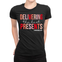 Delivering The Best Presents Valentine L&d Nurse Matching T Shirt Ladies Fitted T-shirt | Artistshot