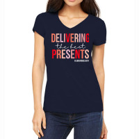 Delivering The Best Presents Valentine L&d Nurse Matching T Shirt Women's V-neck T-shirt | Artistshot