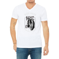 Ride Hard Old Motorcycle V-neck Tee | Artistshot