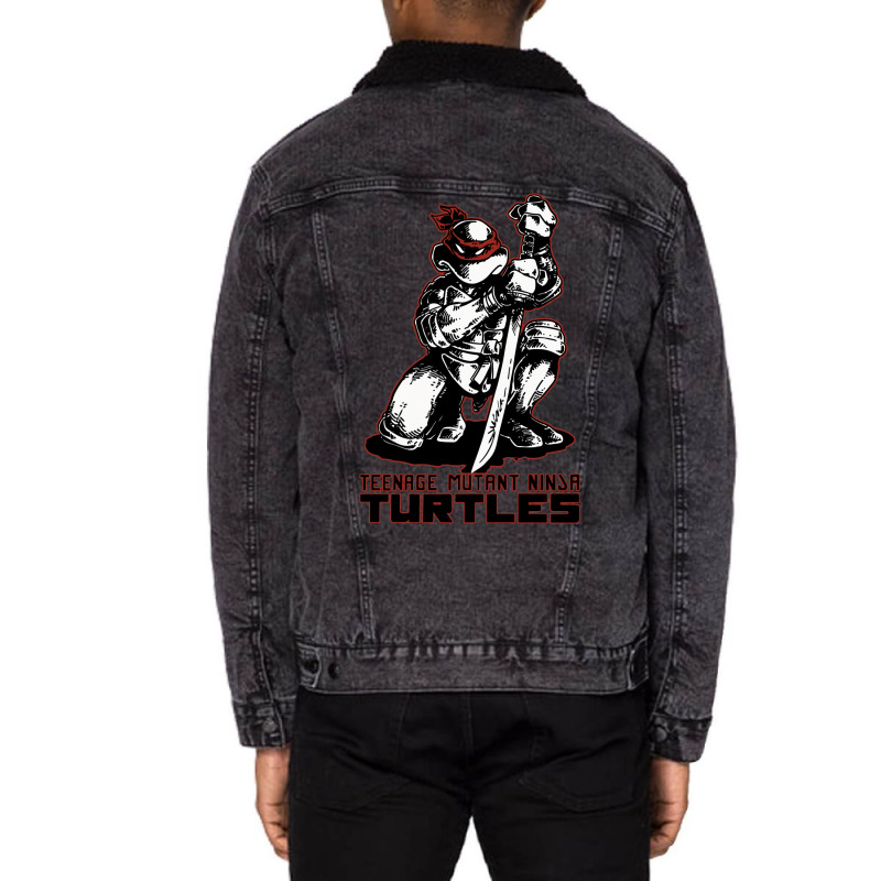 Turtle Leo Sword Unisex Sherpa-lined Denim Jacket | Artistshot