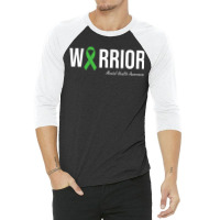 Mental Health Awareness Green Ribbon 3/4 Sleeve Shirt | Artistshot