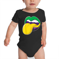 Tongue Lips Lick Mardi Festival Parade Beads Mardi Gras T Shirt Baby Bodysuit | Artistshot