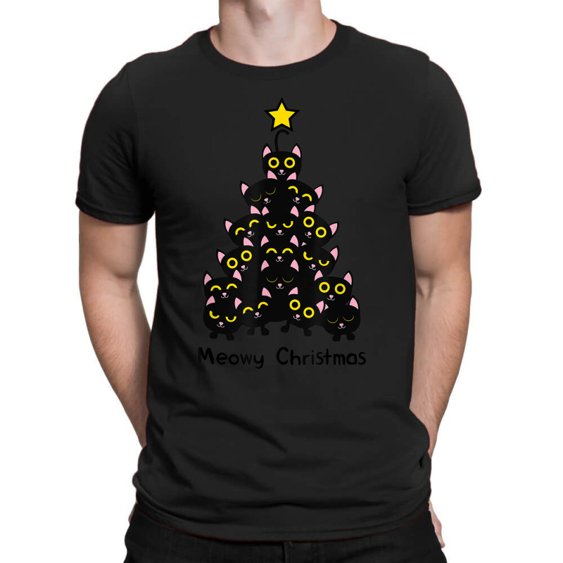 Meowy Cat Christmas Tree Shirt Men Women T Shirt Plus Size T-shirt | Artistshot