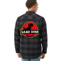 Game Over Video Dino Park No Internet Signal Flannel Shirt | Artistshot