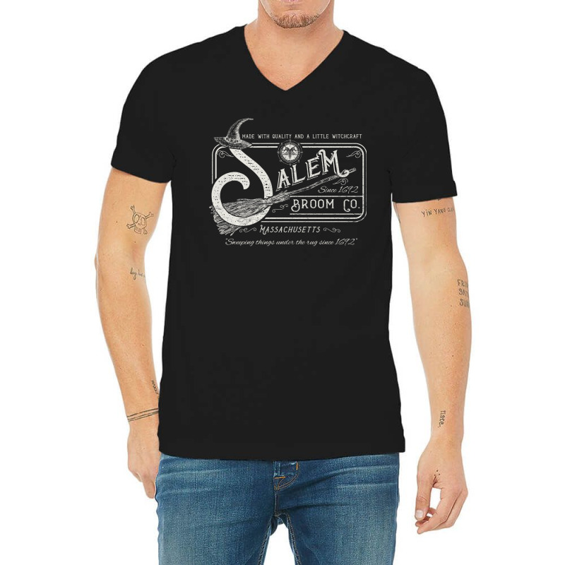 Salem Broom Company V-Neck Tee by vilykinuef | Artistshot