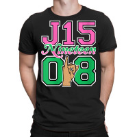 Womens J15 Nineteen 08 Founder's Day Aka Women Hand Sign V Neck T Shir T-shirt | Artistshot