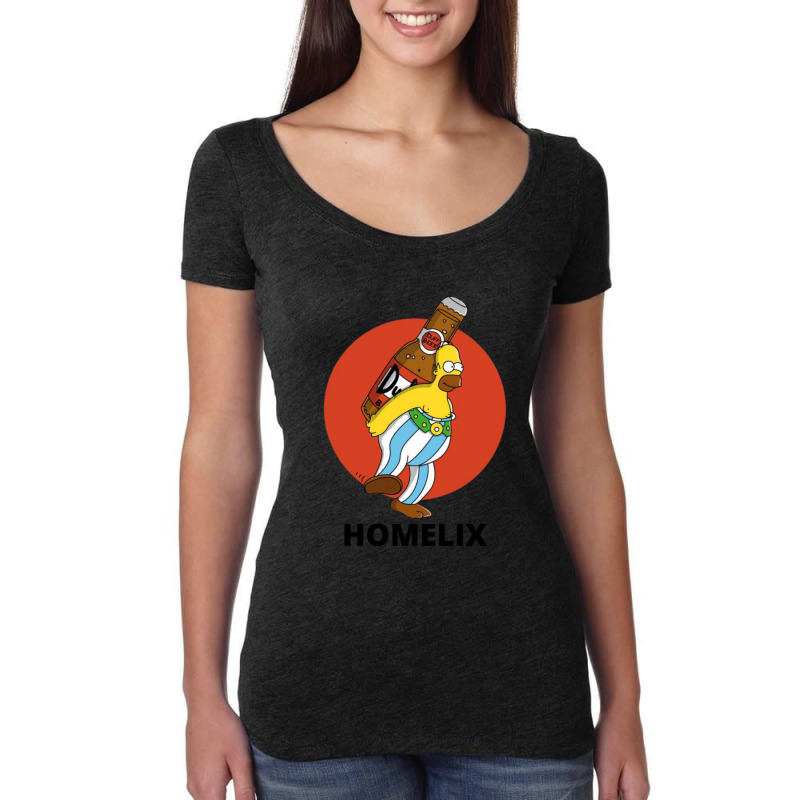 Homer In Asterix And Obelix Version Women's Triblend Scoop T-shirt by RichardAllenLaursen | Artistshot