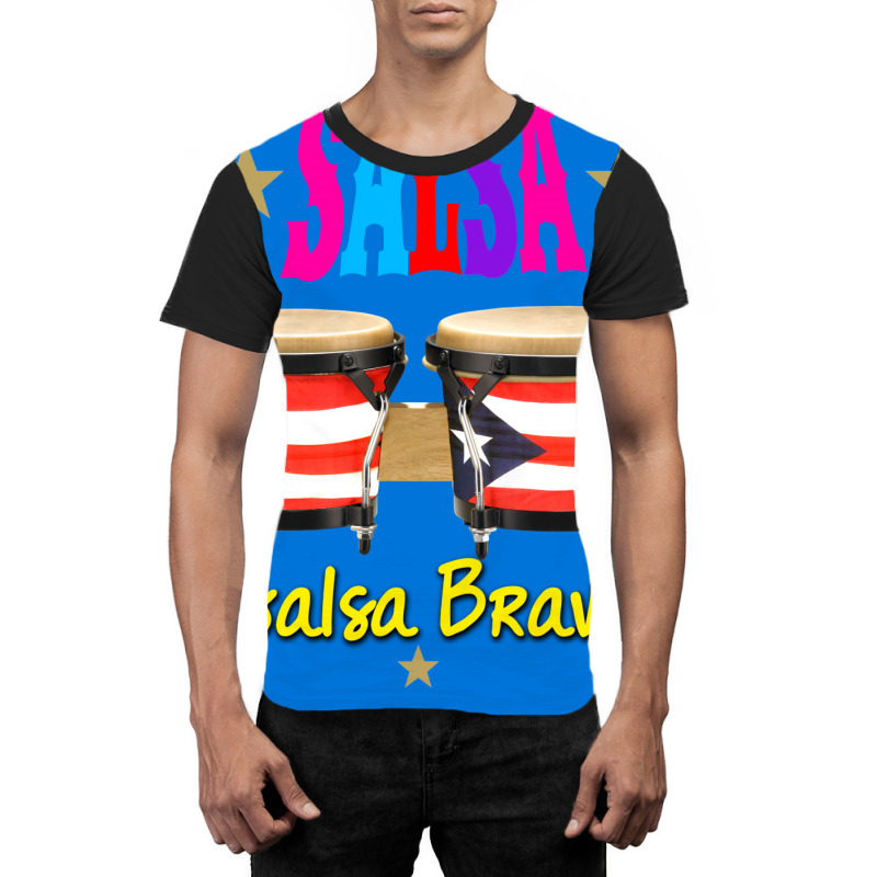 Bongos Puerto Rico Salsa Salsa Brava Graphic T-shirt | Artistshot