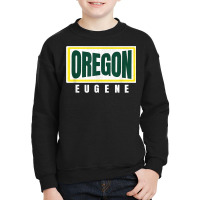 Eugene Greenyellow Retro Striped Eugene Oregon Fun Hometown T Shirt Youth Sweatshirt | Artistshot