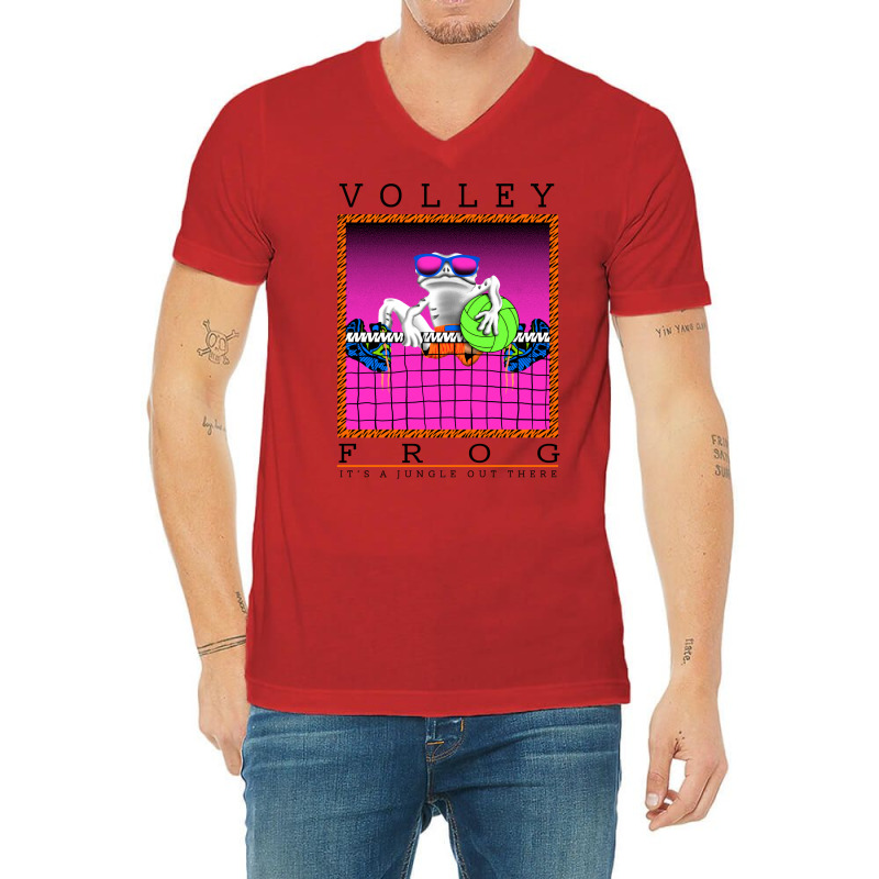 Volley Frog V-neck Tee | Artistshot