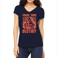 Forge Your Destiny Iron Forging Backyard Blacksmith Forging T Shirt Women's V-neck T-shirt | Artistshot