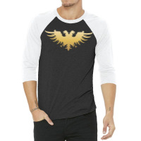 Golden Two Headed Eagle Medieval Empire Symbol Wargaming Essential 3/4 Sleeve Shirt | Artistshot