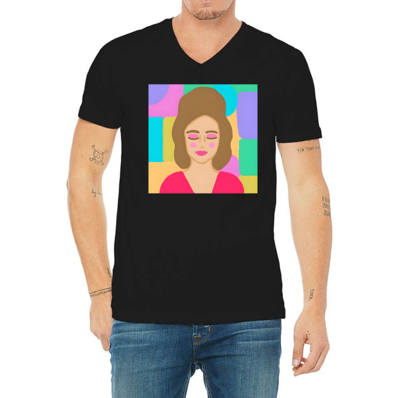 Artistshot Trending Colorful Design Abstract Arcoiris Bonita Chica Col V-Neck Tee by lykhongduong9enev3 | Artistshot