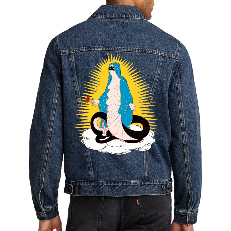 Santa Muerte Men Denim Jacket by vilykinuef | Artistshot