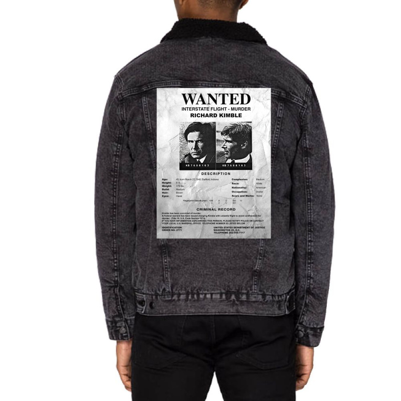 Wanted Fugitive Flyer R Kimble Unisex Sherpa-lined Denim Jacket | Artistshot