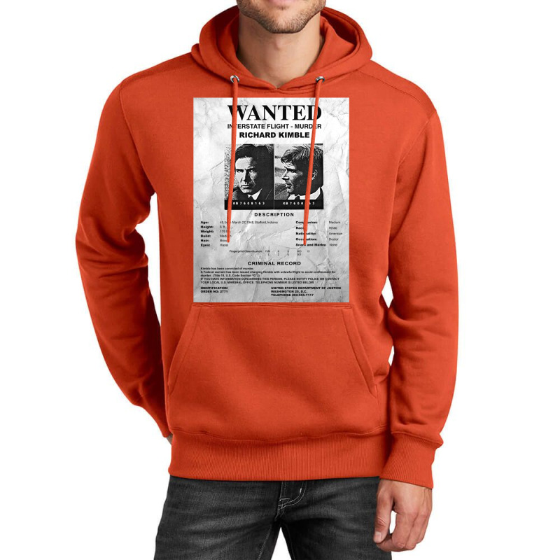 Wanted Fugitive Flyer R Kimble Unisex Hoodie | Artistshot