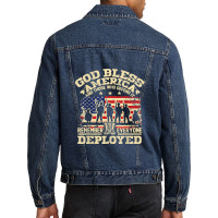 Red Friday God Bless America Remember Everyone Deployed Men Denim Jacket | Artistshot