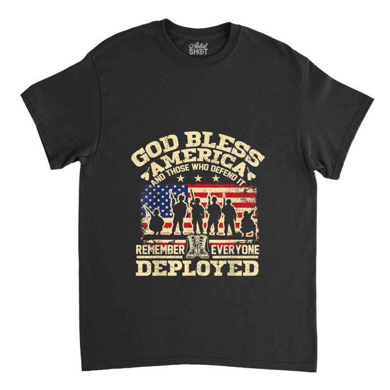 Red Friday God Bless America Remember Everyone Deployed Classic T-shirt | Artistshot